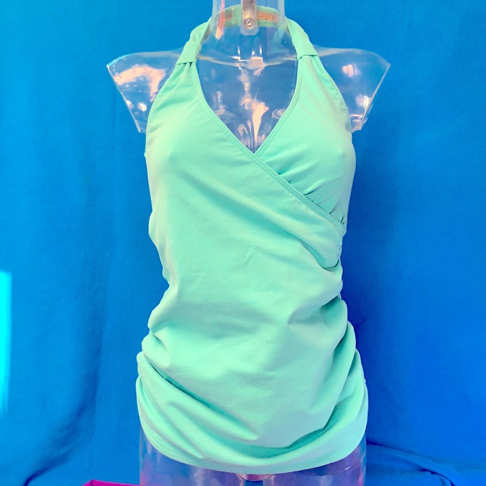 Tankini/Active Maternity Halter Top M New TCo Aqua